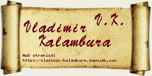 Vladimir Kalambura vizit kartica